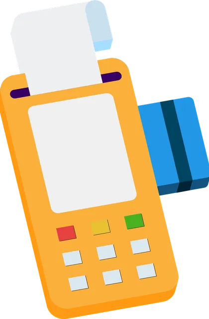 เครื่องรูดบัตรกับบัตรสีน้ำเงิน