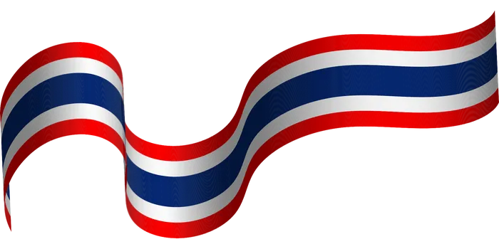 ริบบิ้นลายธงชาติไทยพลิ้วไหว